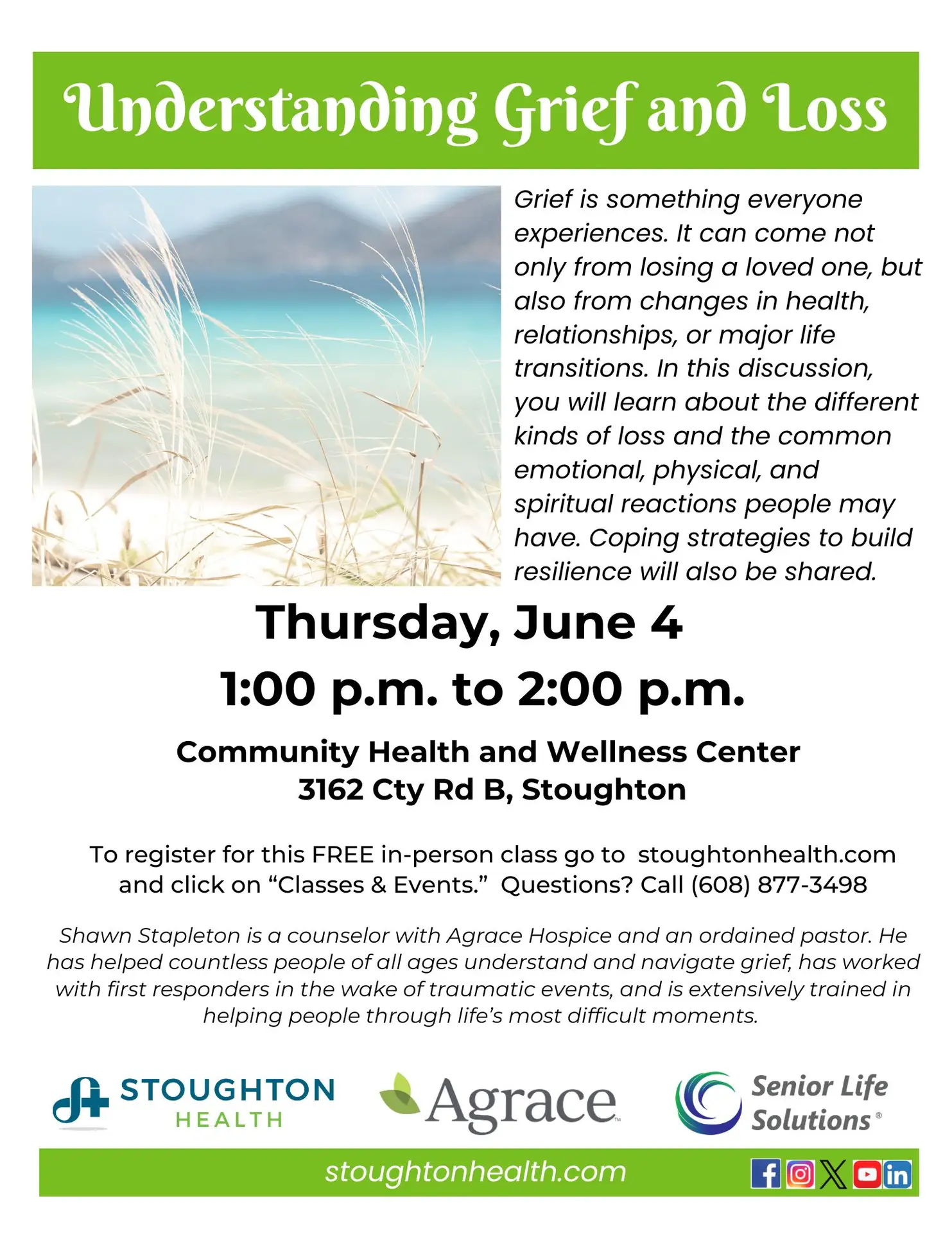 stoughton health Understanding Grief and Loss June 2026